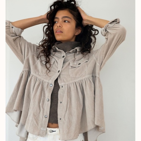 Free People Tops - Free People We The Free Dylan Babydoll Cord Top